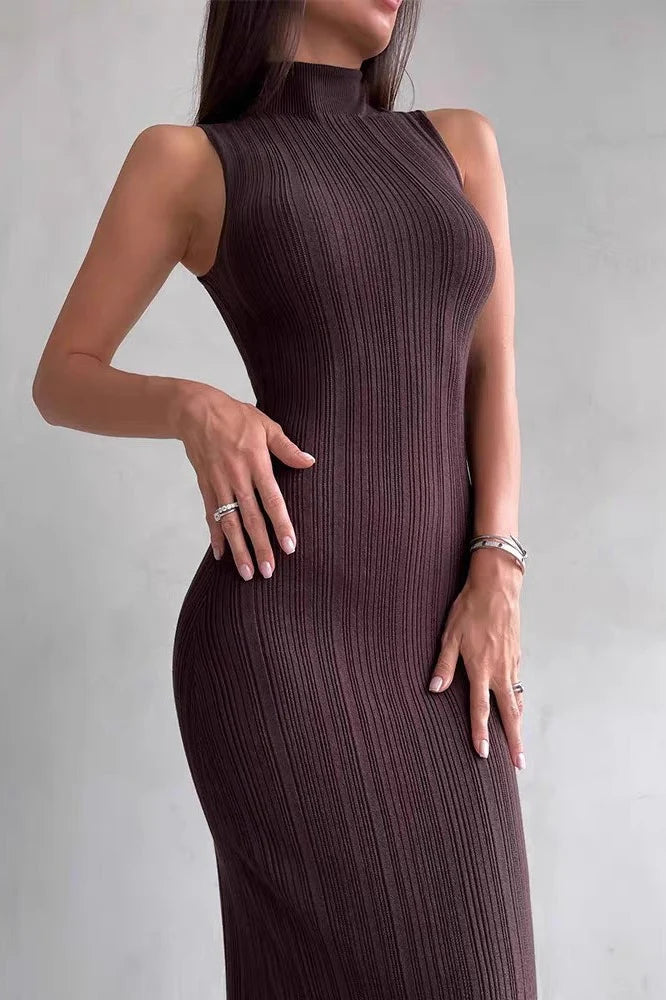 Elegant Slim Knit Bodycon Dress