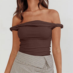 Slim Fit Solid Color Strapless