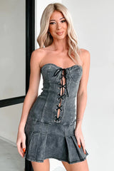 Strapless Denim Dress
