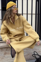 Graphic Pullover Hoodie Pants Activewear Set