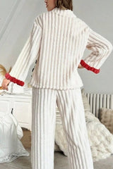 Floral Fleece Sleepwear Pajama Set
