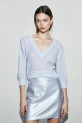 Satin Bias Cut A Line Mini Skirt