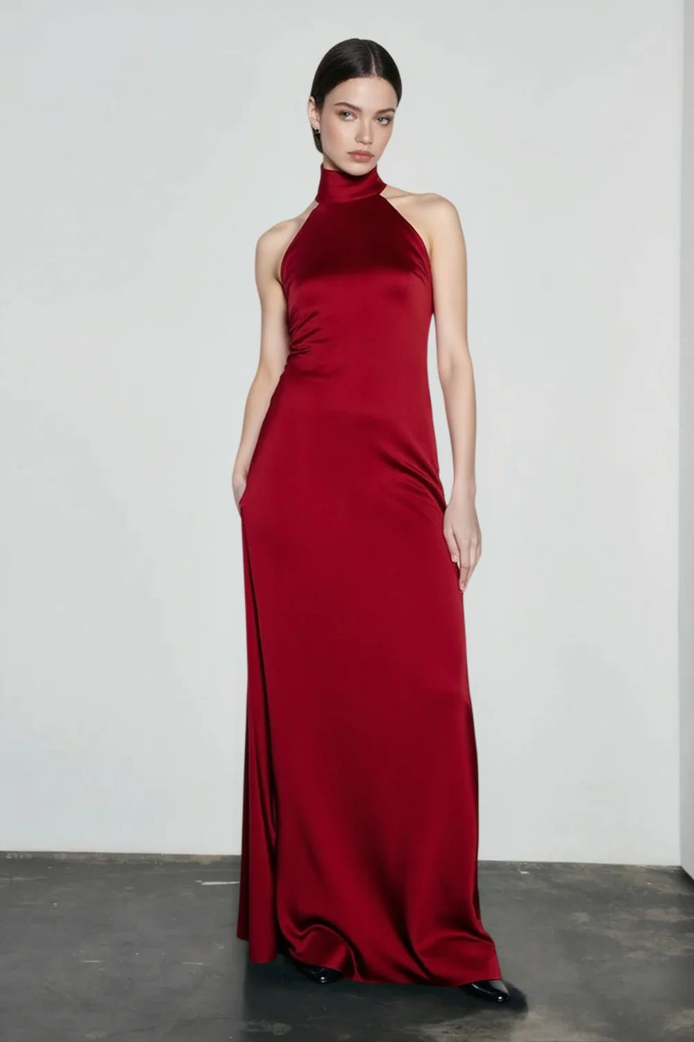 Halter Neck Backless Mermaid Prom Dress