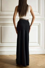 Satin High Waist Mermaid Maxi Skirt