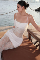 Mesh Cami Maxi Lace Dress