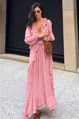 Sweet Tiered Frill Boho Dress