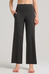Breathable Straight Leg Loose High Waist Yoga Pants