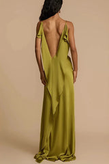Cami Split Silk Dress