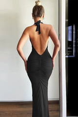 Halter Sleeveless Backless  Bodycon Dress