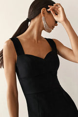 Solid Color Slit Slip Dress