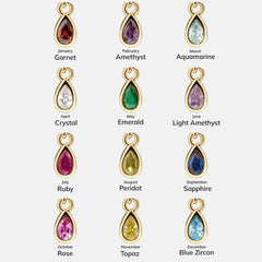 Birthstone Cluster Charm - Crystal