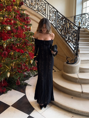 Winter Elegant Maxi Wedding Guest Lace Dress