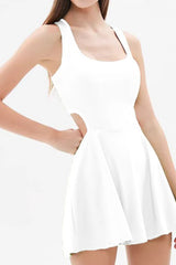 Athletic One Piece Mock Shorts Activewear Set