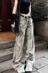 Punk Loose Fit Washed Jeans