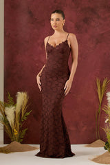 Lace Cami Backless Bodycon Maxi Lace Dress
